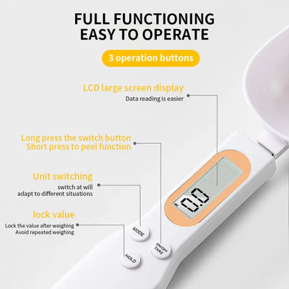 Mini Digital Kitchen Spoon Scale - High Precision Scale (500g/0.1g) with LCD screen display 