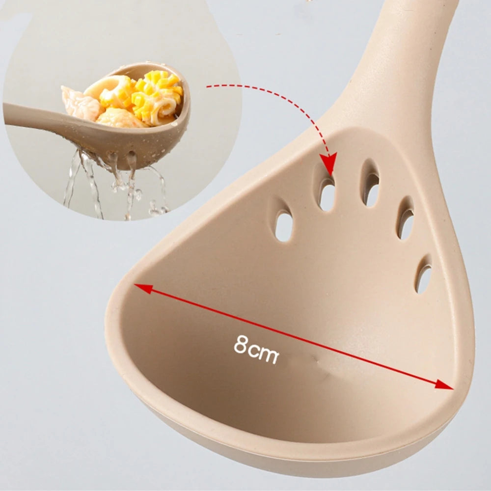 Silicone Cooking Utensils Set with Wooden Handle - Heat-resistant and Non-stick Kitchenware
